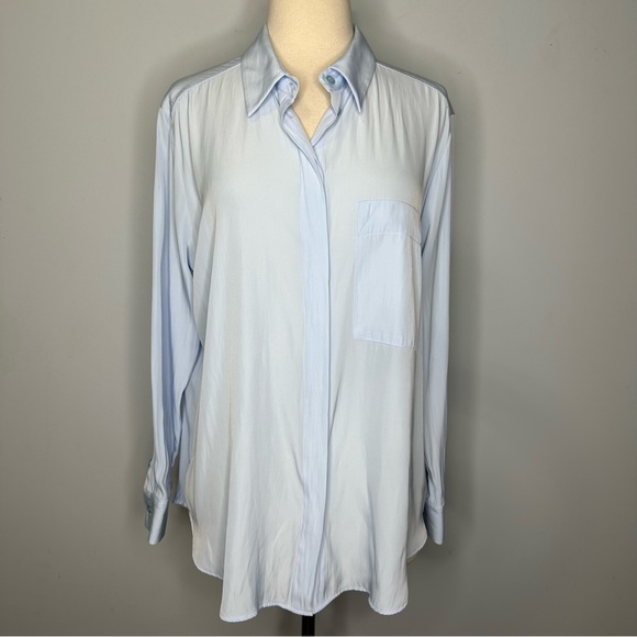 Mela Purdie Women’s Mache Single Pocket Buttoned Shirt In Bluewash  Size 12, M - Picture 4 of 16
